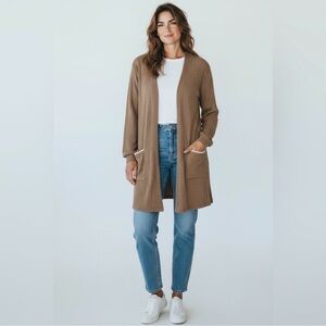 Blu Pepper Tan Cardigan Sweater